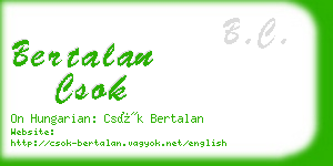 bertalan csok business card